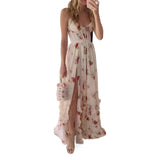 New Thoracic-Print Lining Dress Seaside Holiday Dress 68HZ