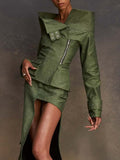Tide Top Women 2025 New Irregular High-End Feeling Long-Sleeved Short Jacket Jacket Women 68HZ