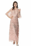 Fashion French Light Luxury Elegant Heavy Industry Embroidery Yarn Net Dress 68HZ