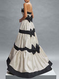 French Temperament Elegant Style Dress Women's Dress Spring 2025 New Chest-Striped Bow Decorated Dress Dress Women 68HZ