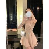 New Birthday Dress Gentle Wind Pink Irregular Hem To The Waist Sexy Skirt With Thoracic Dress Dress Woman 68HZ