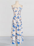 Fashion Holiday Style Set 2025 Summer New Printed Corset + High Waist Pressure Skirt Half-Body Dress Two-Case 68HZ