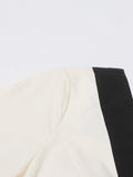 French V-Neck Lantern Sleeve Dress 2025 New Niche Colliding Color Design Long-Term Waist Dress Women's Summer 68HZ
