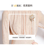 Heavy Industry Hot Diamond Net Yarn Designer Temperament Three-Dimensional Flower Standing Waist Thin Elegant Dress Dress 68HZ