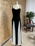 Women's Clothing 2024 Summer New Fashion Temperament Elegant Sexy Sister Body-In-The-Colored Sling Dress 68HZ
