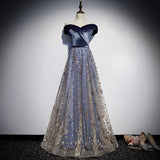 Grand Choir Evening Dress Woman 2025 New Banquet Word Shoulder Long Party Temperament Performance Dress 68HZ