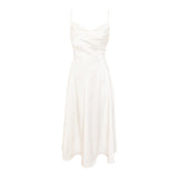 White Suspension Dress Women's New Fascress With Thin Waist-Waisted Dress 68HZ