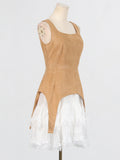 Spice Girl Style Sleeveless Cake Dress Women's 2025 New Colling Color Repair Slim Short Dress Tide 68HZ