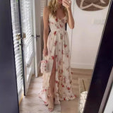New Thoracic-Print Lining Dress Seaside Holiday Dress 68HZ