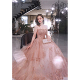 One-×Ö Shoulder Ebay Evening Dress 2025 New High-End Atmospheric Pink Birthday Party Host Wedding Dress Dress Woman 68HZ