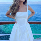 Women's New French Sling Skirt Design With A Bow Bow-Out Dress Pure-Suring Short Skirt 68HZ