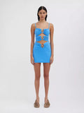 Australian Niche Metal Ring Steel Nails In The Chest Hollow Slings With Clothes Sexy Women's Banded Short Skirt 68HZ