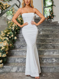 Direct Sale 2024 Summer Dress Fish Bone Folded Back Slings Fishtail Dress Dress Dress Woman 68HZ