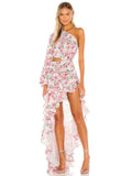 Summer Sexy Sleeves Irregular Lotus Leafy Dress Temperament Holiday Dress Dress Dress Dress Dress 68HZ