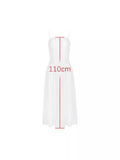 Ins New Women's Sexy Bodysuit Slings Mid-Length Skirt Fashion High-End White Dress Summer Pure Lust 68HZ