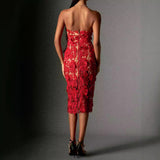 2024 New Female-Sense Summer Breast-Wear Lace Banquet Women's Long Evening Dress Dress 68HZ