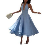 Sexy Women's Clothing New Fashion Showback Solid Color Lotus Leaf Side Dress 68HZ