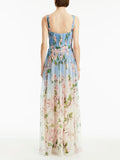 French-Print Casual Style Dress 2025 New Sleeveless Sleeveless Waist Thin High-End Long Dress Summer 68HZ