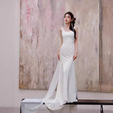 Evening Dress 2024 New Museum Dream High-End Feeld With The Back Of The Tuxed-Back And Tail Dress Morning Dress 68HZ