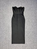 Fine High-End Bosoming Drilled Fish Bone Dress Knitted Heavyweight Temperament Bandage Skirt 68HZ
