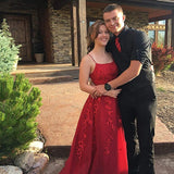 Evening Dress Women 2025 Fine Shoulder Prom Neat Long Tulle Lace Sticker Girl Party Ball Dress Summer 68HZ