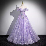 Elegant Purple Evening Dress Temperament Shoulder Solo Poncho Dress Student Vocal Art Show Annual Meeting Host 68HZ