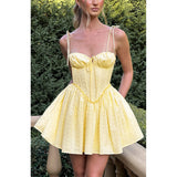 Summer Women's Dress Dress Girl Hot Girl Fish Bone Sling Skirt Sexy Short Skirt Summer Fine Princess Dress 68HZ