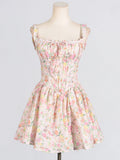 French Tea Break Skirt 2025 Spring New Word-In-Word Print Mini-Dressed Back To Thin Dress Woman Trend 68HZ