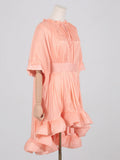 2025 New Fashion Temperament Personality Round-Neck Sleeveless Waist Slim Slim Hem Side Dress Women Summer 68HZ