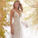Wish Explosion Of New Lace Sexy V-Neck Sleeveless Wedding Dress Dress Dress Dress 68HZ
