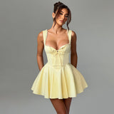 Sexy Women's New Lace Splicing Babes Sling Skirt Body-Dexed Dress Girl Ballet Ponpon Small Dress 68HZ