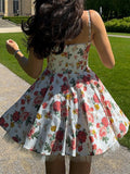 Spice Girls Wearing Women's Sling Skirts To Show The Princess Ponum Dress Sexy Floral Dress Summer Female High Sense 68HZ