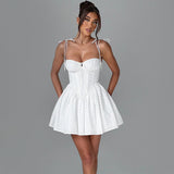 Summer Women's Dress Dress Girl Hot Girl Fish Bone Sling Skirt Sexy Short Skirt Summer Fine Princess Dress 68HZ