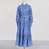 French Fashion High-End Set Women's Clothing 2025 Spring New Collar Hollow Shirt High Waist Half-Dress Women's Winter 68HZ