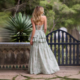 Spring And Summer Explosion Of Women's Elegant Temperament Dress Print Body Swing Holiday Sling Dress 68HZ