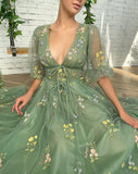 Breast-Wearing Women Green High-End Adult Birthday Host Sexy Family Bridesmaids 68HZ