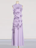 French Three-Dimensional Flower A-Shaped Dress 2025 Spring And Summer New Splicing Collar High-End Thin Dress Woman 68HZ