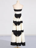 French Temperament Elegant Style Dress Women's Dress Spring 2025 New Chest-Striped Bow Decorated Dress Dress Women 68HZ