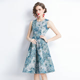 2025 Spring And Summer New French Retro Court Style Jed Flower In The Long Dress Women's Waistless Vest Dress 68HZ
