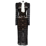 Collider Collisive Color Collisive Sexy Open Fork High Lace Dress Dress Dress Spring And Summer Women's New 2025 68HZ