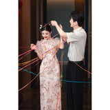 New Chinese Style Improved Cheongsam Dress National Style Engagement Dress High-End Light Luxury Niche Bride Morning Dress Toast 68HZ