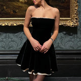 New Women's Dress Golden Velvet Sexy Bosom A-Dress Body-Dexed Winter Dress Tice Little Dress 68HZ