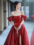 Toasting 2024 New Bridal Autumn Dress High-End Light Luxury Niche Engagement Dress Host Performance Suit 68HZ