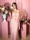 New Women's Sexy Hollow Corset Dress Temperament Mesh Fishtail Dress Dress 68HZ