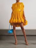 2025 New Fashion Temperament Personality Round-Neck Sleeveless Waist Slim Slim Hem Side Dress Women Summer 68HZ
