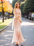 New Women's Sexy Hollow Corset Dress Temperament Mesh Fishtail Dress Dress 68HZ