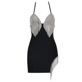 Sexy Hanging Neck Fashion Thin Tid Lysing Low Chest Thin Mini Bag With A Hip Bandage Dress Woman 68HZ