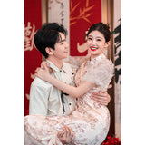 New Chinese Style Improved Cheongsam Dress National Style Engagement Dress High-End Light Luxury Niche Bride Morning Dress Toast 68HZ