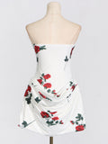 French Name Style Three-Dimensional Fish Bone Repair Slim Skinny Thoracic Dress 2025 New Printed Fold Design Dress Woman 68HZ