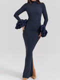 Autumn And Winter New Long Sleeve Tight Bag Hip Open Skirt Sexy Dress High Sense Feminine Lady Dress Woman Dress Woman 68HZ